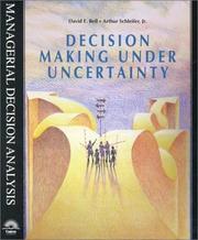 Cover of Decision making under uncertainty by David E. Bell