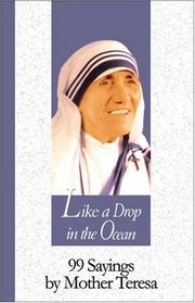 Cover of Like a drop in the ocean by Saint Mother Teresa