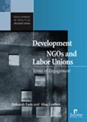 Cover of Development NGOs and labor unions by Deborah Eade