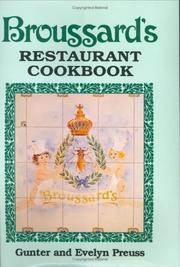 Cover of Broussard's Restaurant cookbook by Gunter Preuss