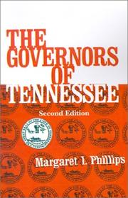 Front cover of The governors of Tennessee by Margaret I. Phillips