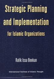Cover of Strategic Planning and Implementation for Islamic Organization by Rafik Issa Beekun