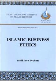 Front cover of Islamic business ethics by Rafik Issa Beekun