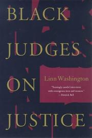 Front cover of Black Judges on Justice by Linn Washington