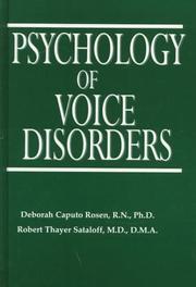 Front cover of Psychology of voice disorders by Deborah Caputo Rosen