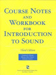 Cover of Course Notes and Workbook for Introduction to Sound by Charles E. Speaks