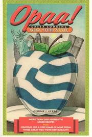 Front cover of Opaa! Greek Cooking New York Style by George Gekas
