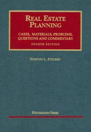 Front cover of Real Estate Planning by Norton L. Steuben