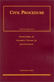 Front cover of Civil Procedure by Geoffrey C., Jr. Hazard