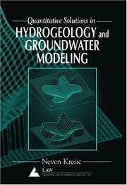 Front cover of Quantitative solutions in hydrogeology and groundwater modeling by Neven Krešić