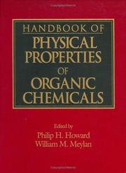 Front cover of Handbook of physical properties of organic chemicals by Philip H. Howard