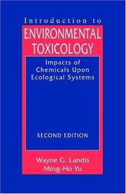 Cover of Introduction to environmental toxicology by Wayne G. Landis