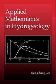 Front cover of Applied mathematics in hydrogeology by Tien-Chang Lee