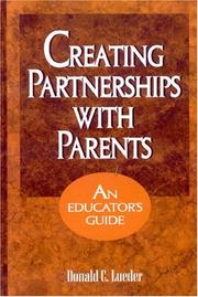 Front cover of Creating partnerships with parents by Donald C. Lueder