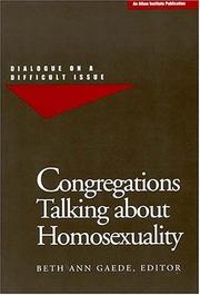 Cover of Congregations talking about homosexuality by Beth Ann Gaede