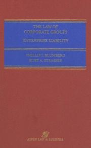 Front cover of Enterprise liability in commercial relationships by Phillip I. Blumberg
