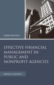 Front cover of Effective financial management in public and nonprofit agencies by Jerome B. McKinney