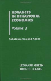 Front cover of Advances in Behavioral Economics, Volume 3 by Leonard Green