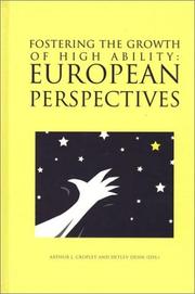 Front cover of Fostering the growth of high ability by A. J. Cropley