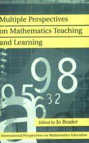 Front cover of Multiple Perspectives on Mathematics Teaching and Learning (International Perspectives on Mathematics Education, V. 1) by Jo Boaler