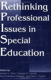 Front cover of Rethinking professional issues in special education by James L. Paul