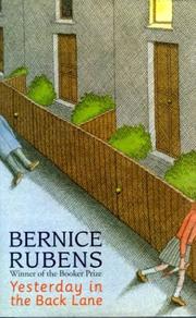 Front cover of Yesterday in the back lane by Bernice Rubens