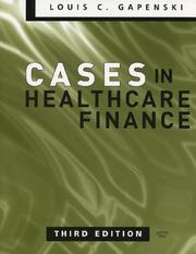 Cover of Cases in healthcare finance by Louis C. Gapenski