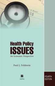 Front cover of Health policy issues by Paul J. Feldstein