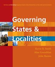 Cover of Governing states and localities by Kevin B. Smith