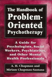 Front cover of The handbook of problem-oriented psychotherapy by Chapman, A. H.