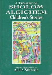 Front cover of A treasury of Sholom Aleichem children's stories by Sholem Aleichem