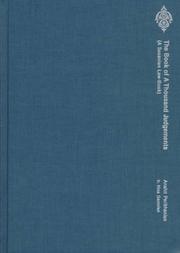 Front cover of The book of a thousand judgements by Nina G. Garsoïan