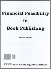 Front cover of Financial feasibility in book publishing by Robert Follett