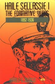 Front cover of Haile Sellassie I by Harold G. Marcus