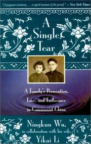 Cover of A single tear by Wu, Ningkun.