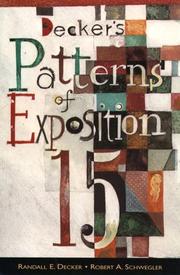 Cover of Decker's Patterns of Exposition (15th Edition) by Unknown