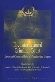 Front cover of The International Criminal Court by Unknown