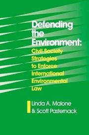 Cover of Defending the environment by Malone· Linda A.