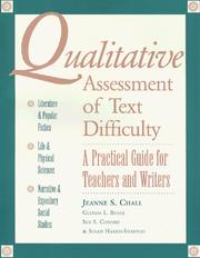 Cover of Qualitative assessment of text difficulty by Glenda L. Bissex