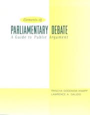 Front cover of Elements of parliamentary debate by Trischa Goodnow Knapp