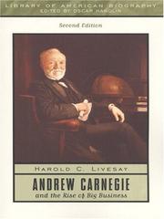 Front cover of Andrew Carnegie and the rise of big business by Harold C. Livesay
