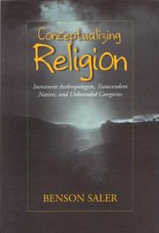 Cover of Conceptualizing religion by Benson Saler