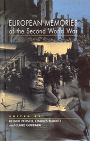 Front cover of European memories of the Second World War by Helmut Peitsch