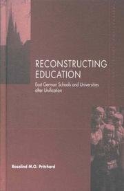 Cover of Reconstructing education by Rosalind M. O. Pritchard