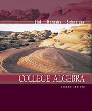Cover of College algebra by Margaret L. Lial