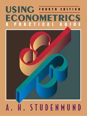 Cover of Using Econometrics by A. H. Studenmund