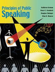 Front cover of Principles of public speaking by Kathleen M. German