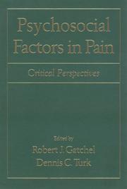 Cover of Psychosocial factors in pain by Robert J. Gatchel