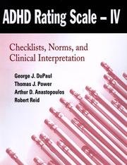 Front cover of ADHD rating scale-IV by George J. DuPaul