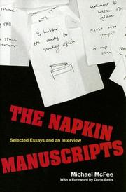 Cover of The napkin manuscripts by Michael McFee